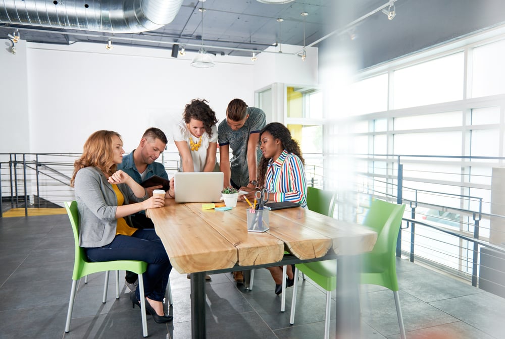 team at a b2b saas startup
