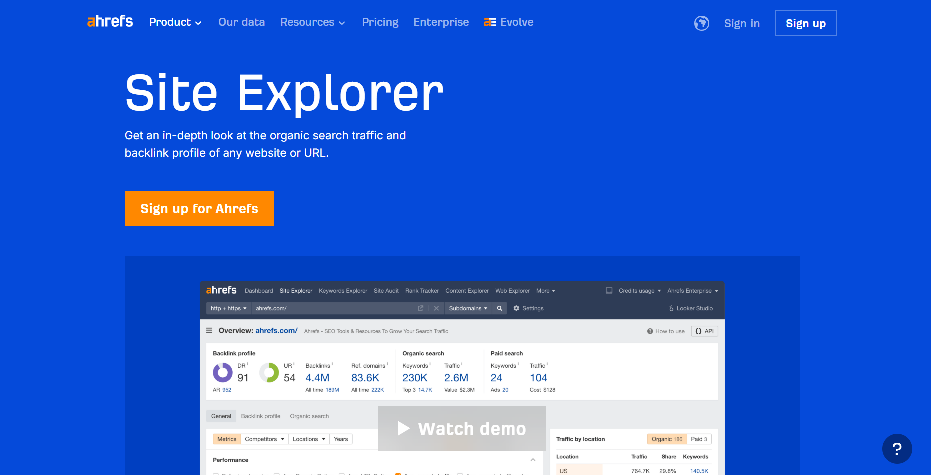 ahrefs site explorer keyword research