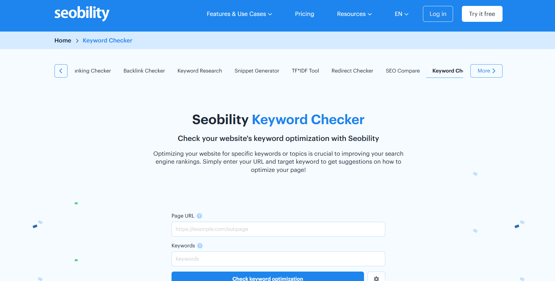 seobility keyword checker