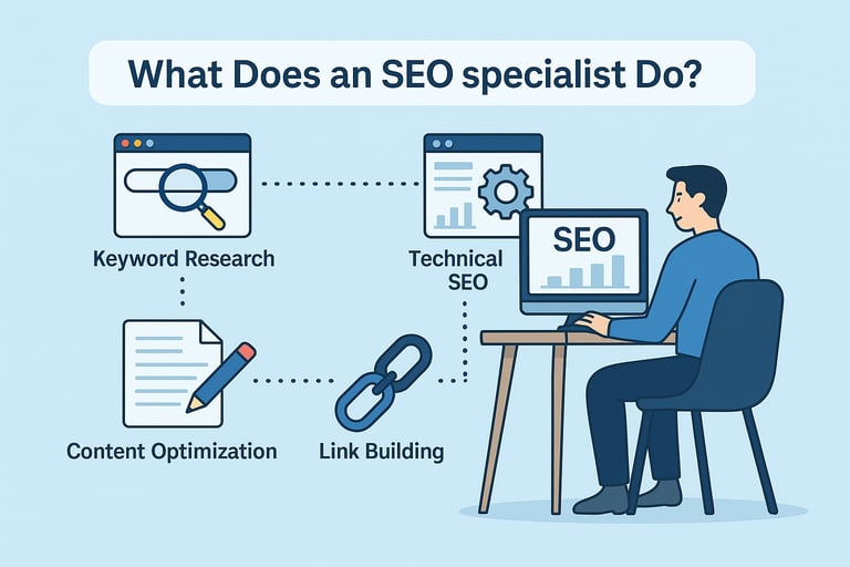 what does an seo specialist do - hello digital